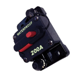 פיוז חצי אוטומט מוגן מים  לרכב או יאכטה 200Amp,משמש גם כמפסק זרם כללי